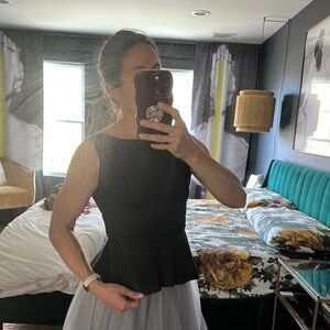 Low back with bow Peplum shirt